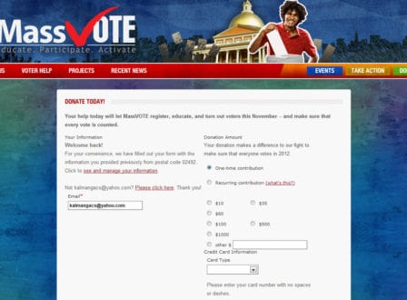 donation page